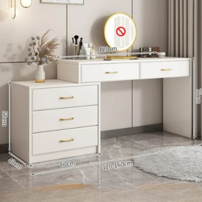 

Storage Cabinet Mirror Dresser Nordic Luxury Mirrors Drawer Dressing Table Organizer Room Coiffeuse De Chambre Furniture Home