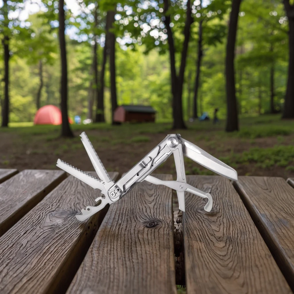 Folding Industrial Multitool Pliers, High Hardness Portable Outdoor Camping Combination Tool