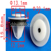 100PCS Auto Clip Exterior B-Pillar Trim Clips for VW t5 Transporter Caddy 7E0843514 Schiebetür Führungsschiene Abdeckung Clips