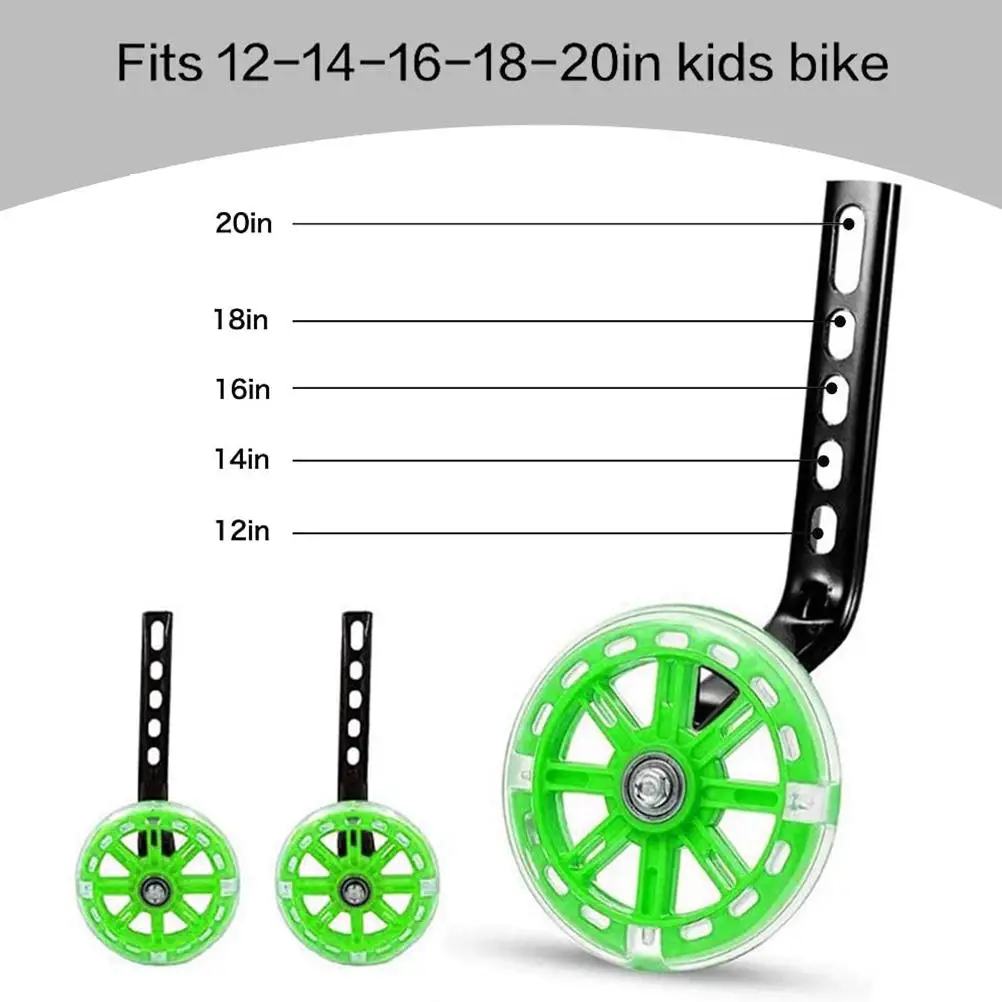 Rueda auxiliar de bicicleta para niños, ruedas de entrenamiento silenciosas de Metal para estabilizador de 12-20 pulgadas, ruedas de entrenamiento de plástico para niños