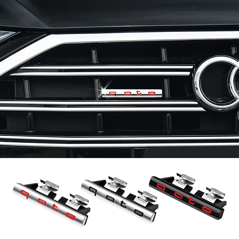 

1 шт., Стайлинг автомобиля, передняя решетка с логотипом, накладка на автомобильные товары для Audi Sline TT Q2 Q3 Q5 Q7 Q8 A3 A4 A5 A6 A7 R8 B5 B6 B7 B8 C5 C6 C7 V8