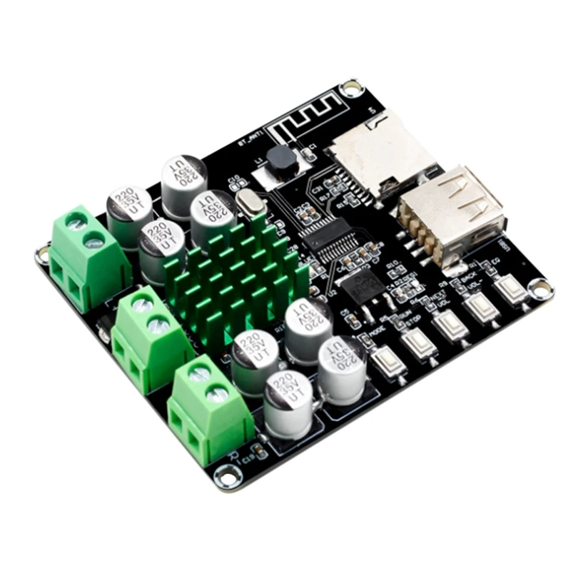 

100W Bluetooth Power Amplifier Board TPA3116D2 Amplifier VHM-302 Integrated Bluetooth U Disk TF Card Playback