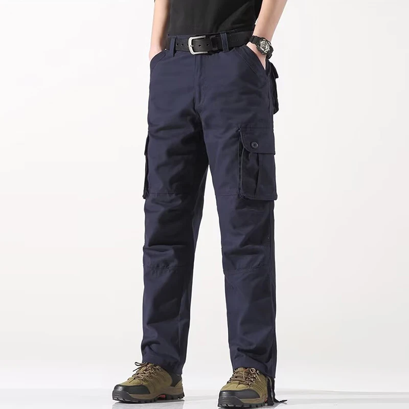 2025 New Men Formal Casual Plus Size cargo Pants Men Loose Straight Elasticity Pants Safari Style Fashion Versatile Trousers