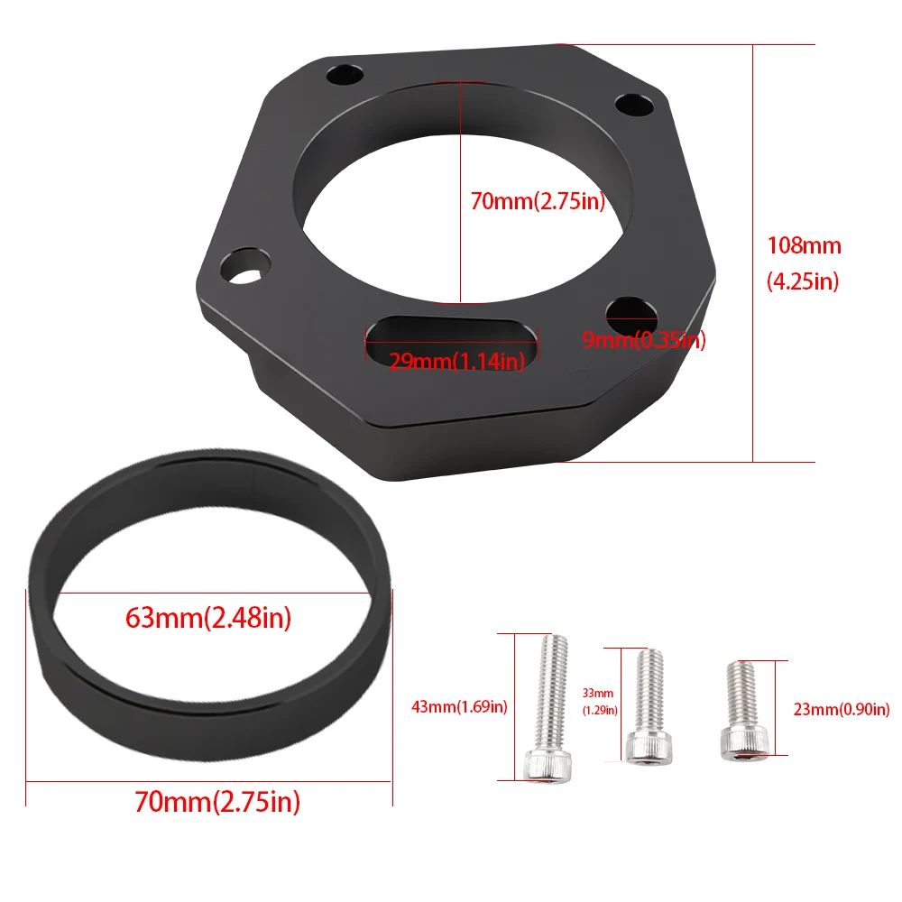 Adaptador de cuerpo de acelerador doble RBC RRC de aluminio de alta calidad para modelos Honda K20 K24 K20Z1 - Fit Civic SI Type - R Acura