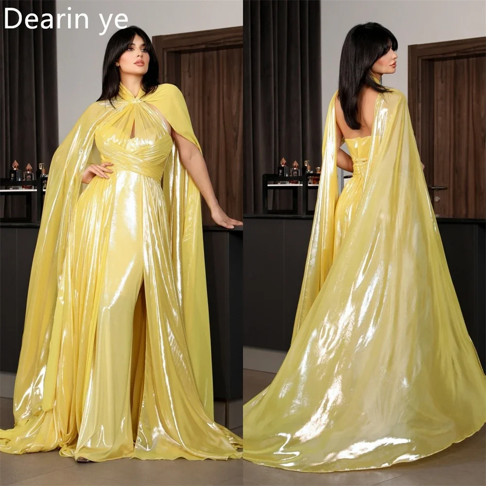 

Prom Dress Evening Dearin Halter Column Floor Length Skirts Stole Bespoke Occasion Dresses Formal Gown Saudi Arabia