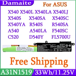 A31N1519 Battery For ASUS X540 X540L X540LA X540LJ X540S X540SA X540SC X540YA A540 A540LA F540SC R540S R540SA 3400mAh