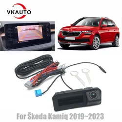 Vkauto For Skoda Kamiq 2019~2023 Canbus Dynamic Trajectory Camera Rear View Camera Work With MIB Unit