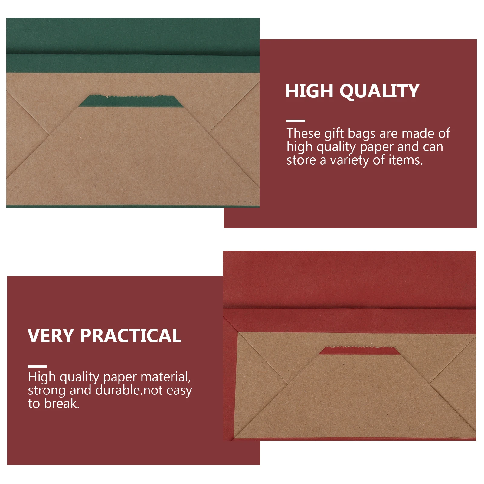 16 قطعة أكياس هدايا عيد الميلاد الورقية المحمولة المحمولة عيد الميلاد التعبئة الحقائب للهدايا الحلوى البسكويت أكياس هدايا عيد الميلاد