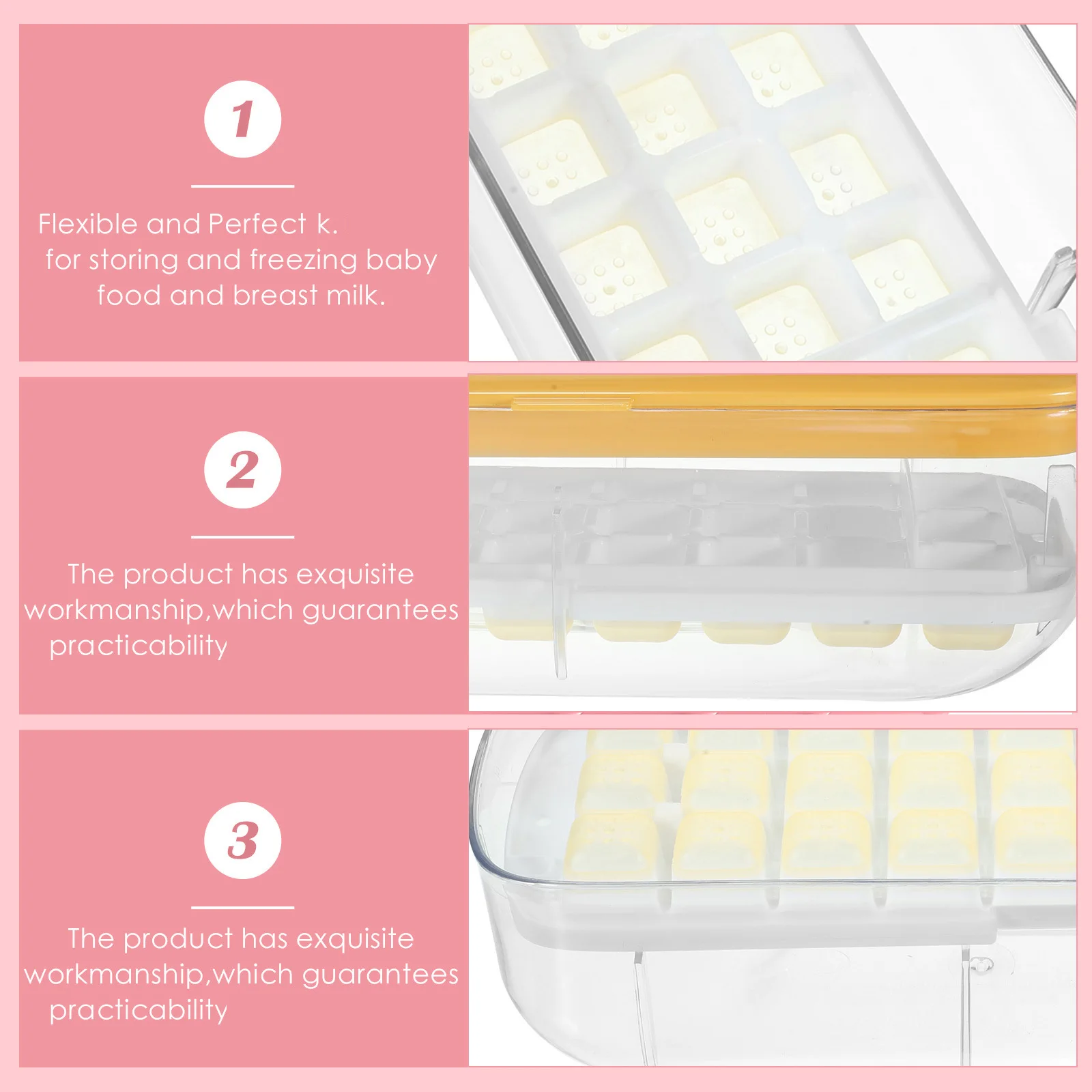 

Bpa Free Ice Cube Tray with Lid and Storage Bin Smooth Non Stick Ice Making Mold for Summer Cold Drinks Home Bar Use