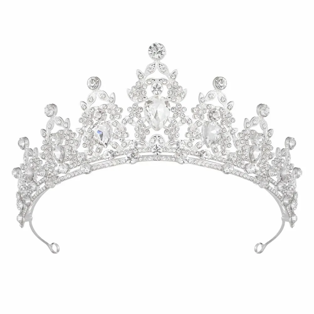 

Тиара Корона для женщин, повязка на голову, аксессуары для волос на день рождения, свадебный костюм, серебро