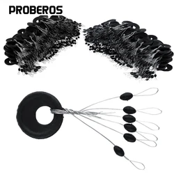PRO BEROS 600Pcs 100 Group Set Rubber Space Beans Oval Stopper Fishing Bobber For Fly Fishing Accessories Spinner Bait Fish Tool