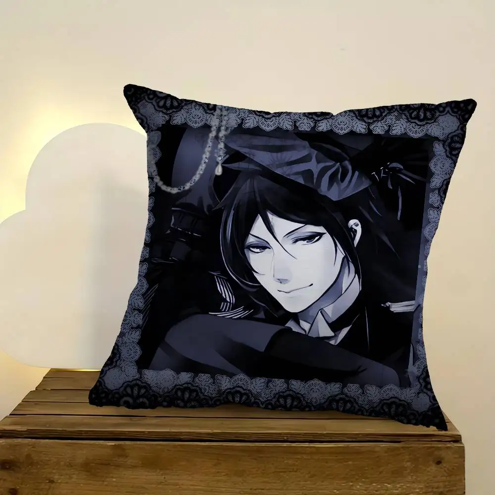 Anime Black Butler horror   Cushion Cover Inches Farmhouse Decor Home Throw Pillow Covers for Couch Decorations - view 4