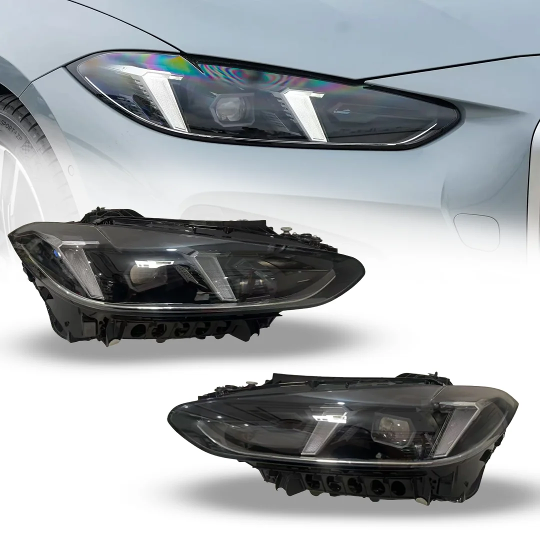 مناسبة لسيارات BMW 2024-2025 4 Series G22 420i, 425i, 430i مجموعات المصابيح الأمامية LED الأصلية اليسرى واليمنى #1