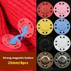 Magnetic Buckle, Jacket, Bag, Magnet Stone Button, Metal Hidden Buckle, Colored Mother Button, Eight Holes, Ultra-thin Hand Sewn