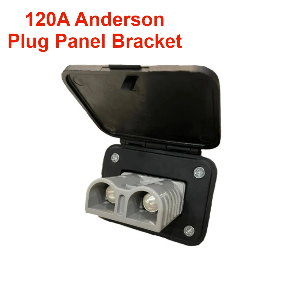 

Car Anderson Plug 120A Flush Mount Bracket Panel Kit With Cover for Camper Boat Truck Caravan Cable Connectors