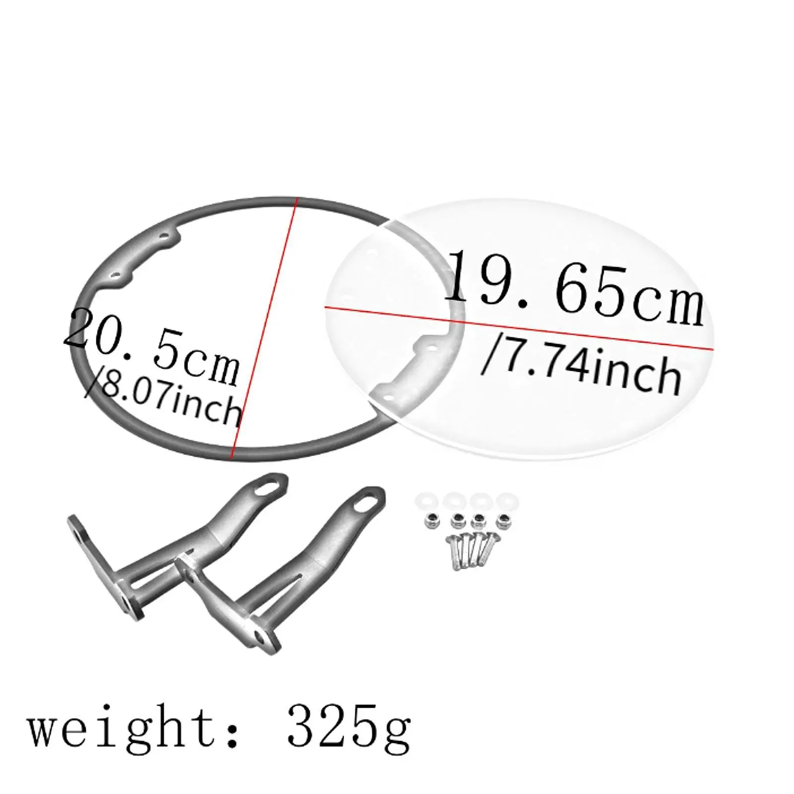 

Front Headlight Cover Diameter 8inch Replacement for 401 250 18-22 Accessory
