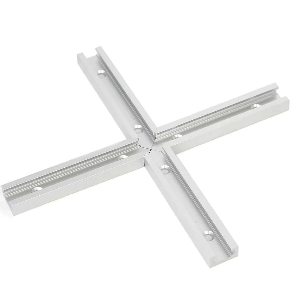 1Set T-Schienen-Kreuzungsset, für 19-mm-T-Schienen-Gehrungsschienen-Vorrichtung für Tischlerei, Gehrungsschienen-Doppelschnitt-Profilset, Holzbearbeitung – Detail 8