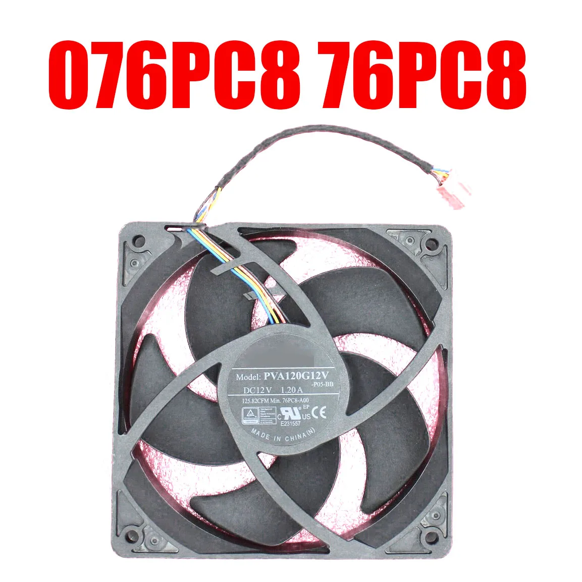 

076PC8 Cooling Fan For Alienware Aurora R13 R14 R15 For Precision 3660 Tower 76PC8-A00 PVA120G12V-P05-BB AFB1212EJ-01 12VDC New