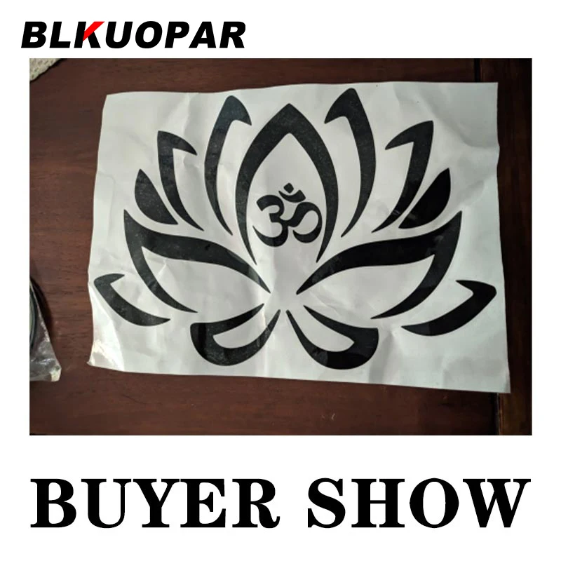 BLKUOPAR for OM Buddha Hindu Yoga Symbol Car Stickers Sunscreen Scratch-Proof Decals Waterproof Motorcycle Decor Car Goods