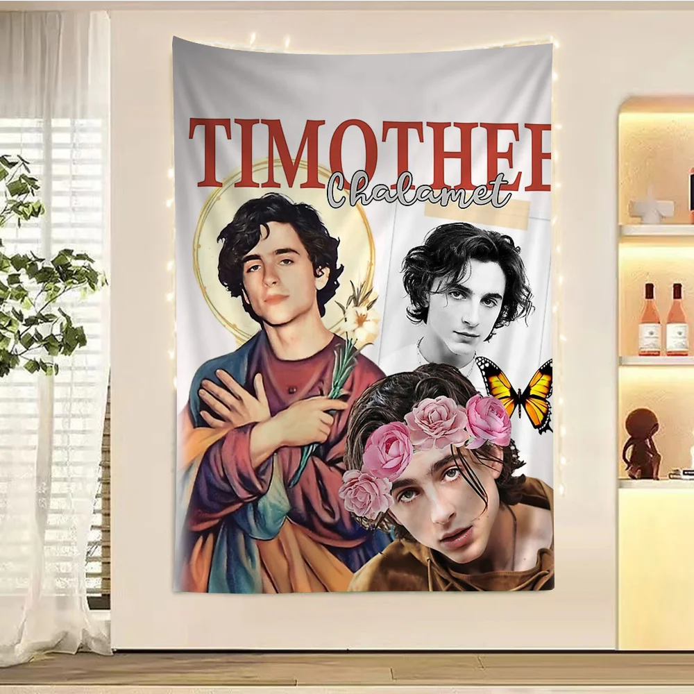 Timothee Chalamet Colorful Tapestry Wall Hanging Hanging Tarot Hippie Wall Rugs Dorm Home Decor