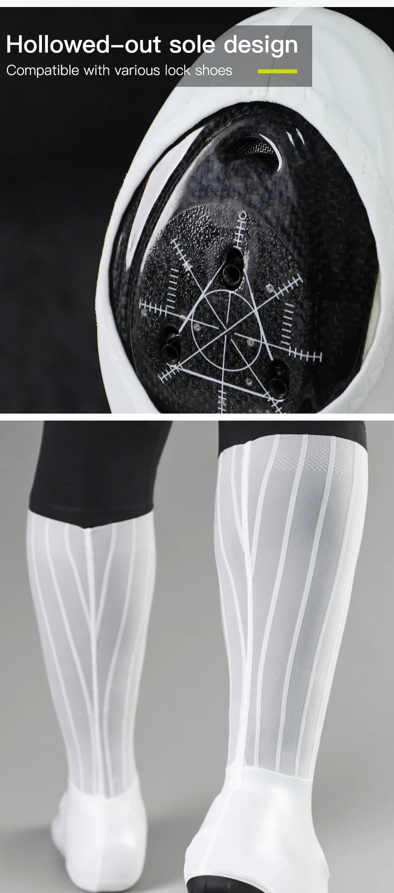 RRSkit Fahrrad-Aerodynamik-Schuhüberzüge Leichte TPU Rutschfeste Wasserdichte Winddichte Fahrrad-Gewebe-Pneumatik-Schuhüberzüge – Detail 3