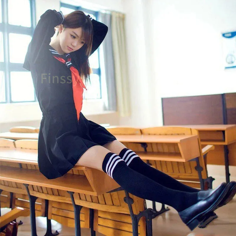 أزياء أنيمي Jigoku Shoujo Enma Ai التأثيرية لفتاة المدرسة الثانوية زي البحارة تنورة فساتين الهالوين #1