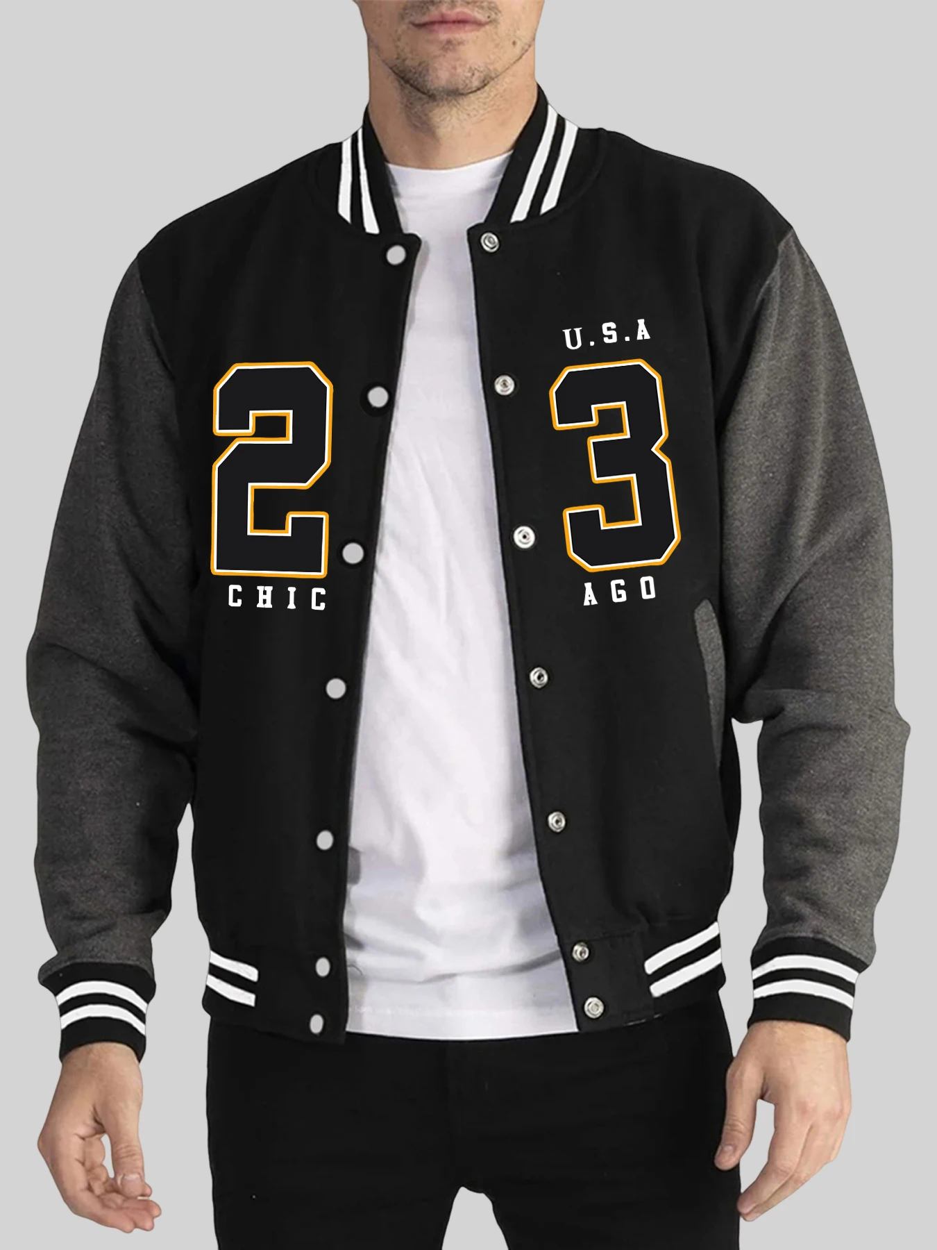 

Brooklyn 1898 New York Letter Print Men'S Sport Jackets Classic Loose Menswear Street Fashion Coat Pocket Comfy Baseball Jersey