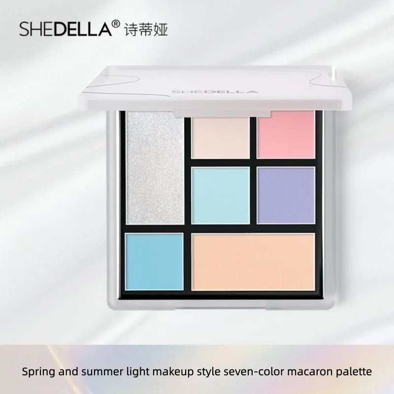 Ombretto a 7 colori Sitiya 2025 Nuova tavolozza di tè al latte color dopamina calda estiva leggera Trucco nudo multicolore