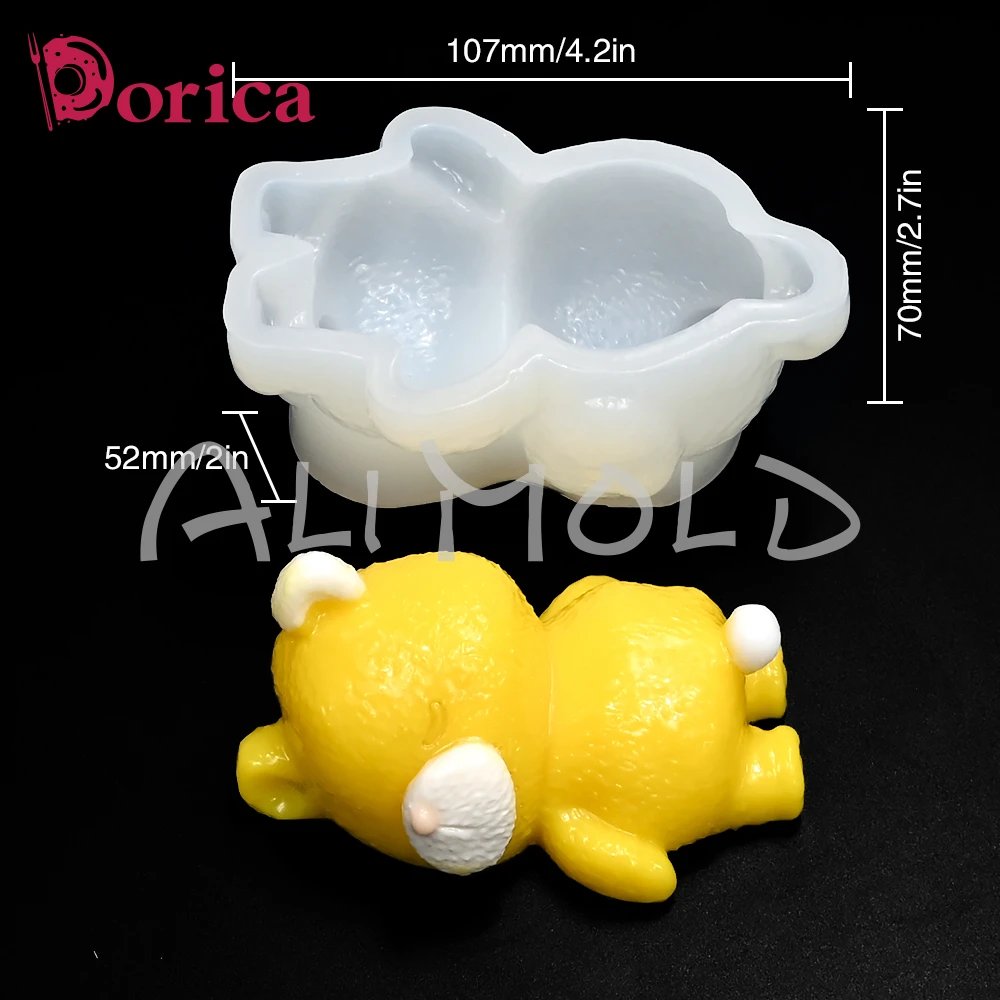 Dorica 3D Small Sleeping Bear Silicone Mold DIY Chocolate Pudding Mousse Dessert Mould Cake Decorating Tools Kitchen Bakeware