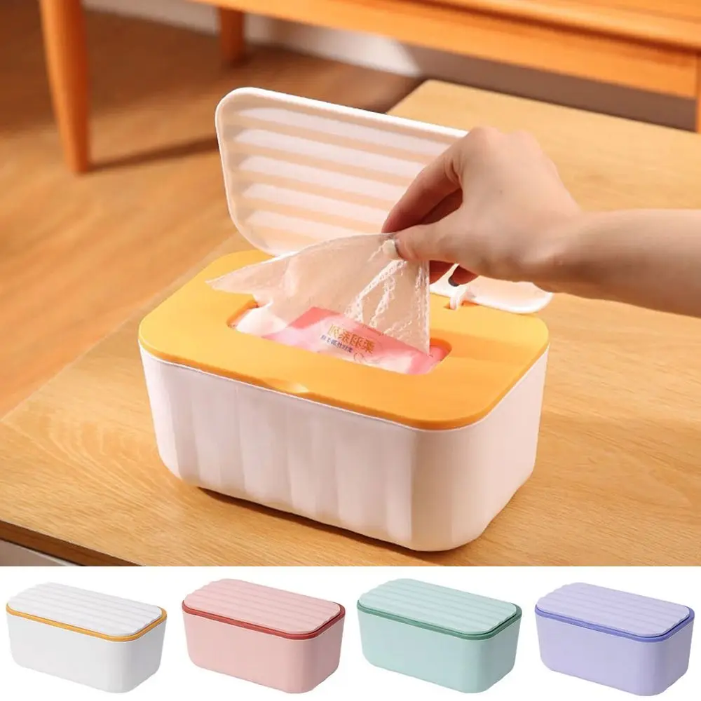 Plastic Dual-purpose Tissue Box Seat Type/Wall Mounted Large Capacity Wet Wipes Dispenser Reusable Refillable Napkin Paper Case