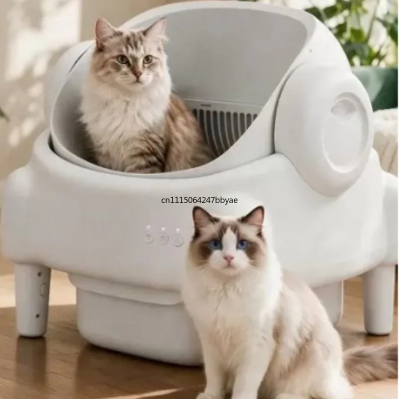 2025 New Trends Self Cleaning Litter Box Open Top Design Automatic Cat Litter Box with App Control Safety Protection
