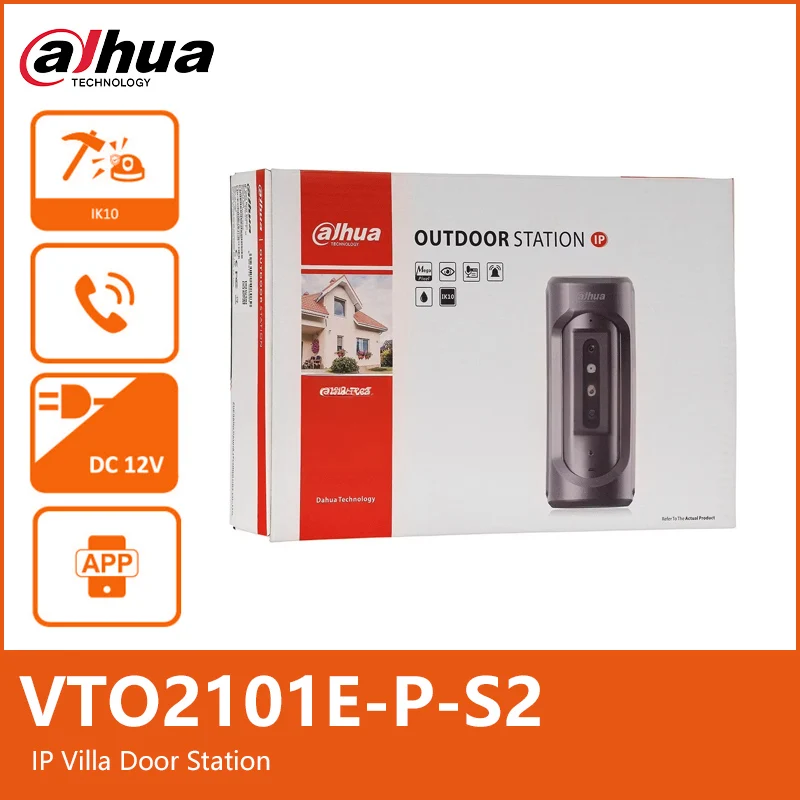 Dahua VTO2101E-P-S2 IP Villa Door Station ICR Night Vision Voice Prompt 2MP HD Video Intercom Doorbell Remote Unlock POE Camera