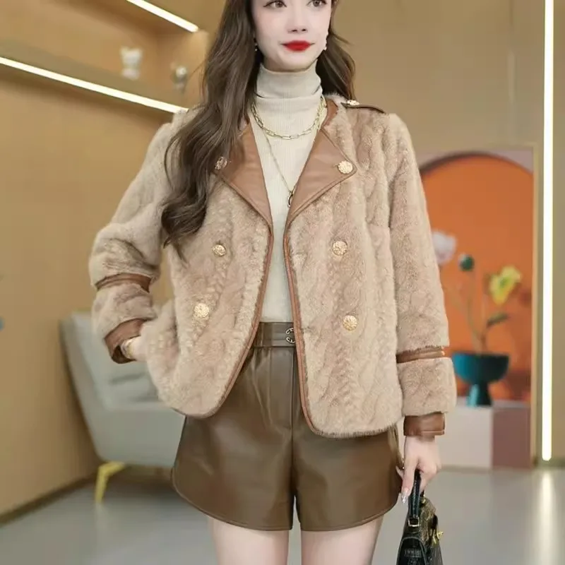 

Loose Fur One Slim Korean Autumn And Winter 2024 Temperament Joker Luxury Fashion Coat
