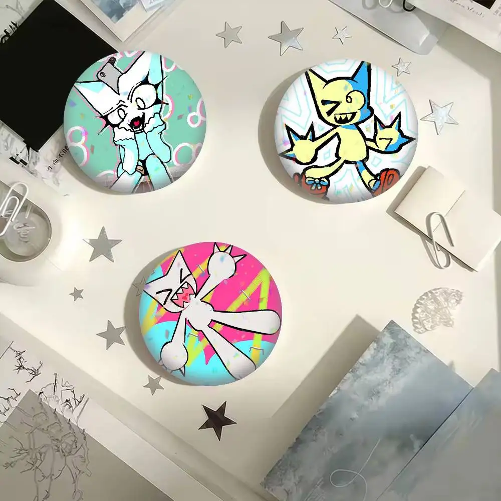 

HiP PoP Music Femtanyl Cat 25mm 32mm 44mm 58mm 75mm Brooches Badges Pins for Accessories Gift