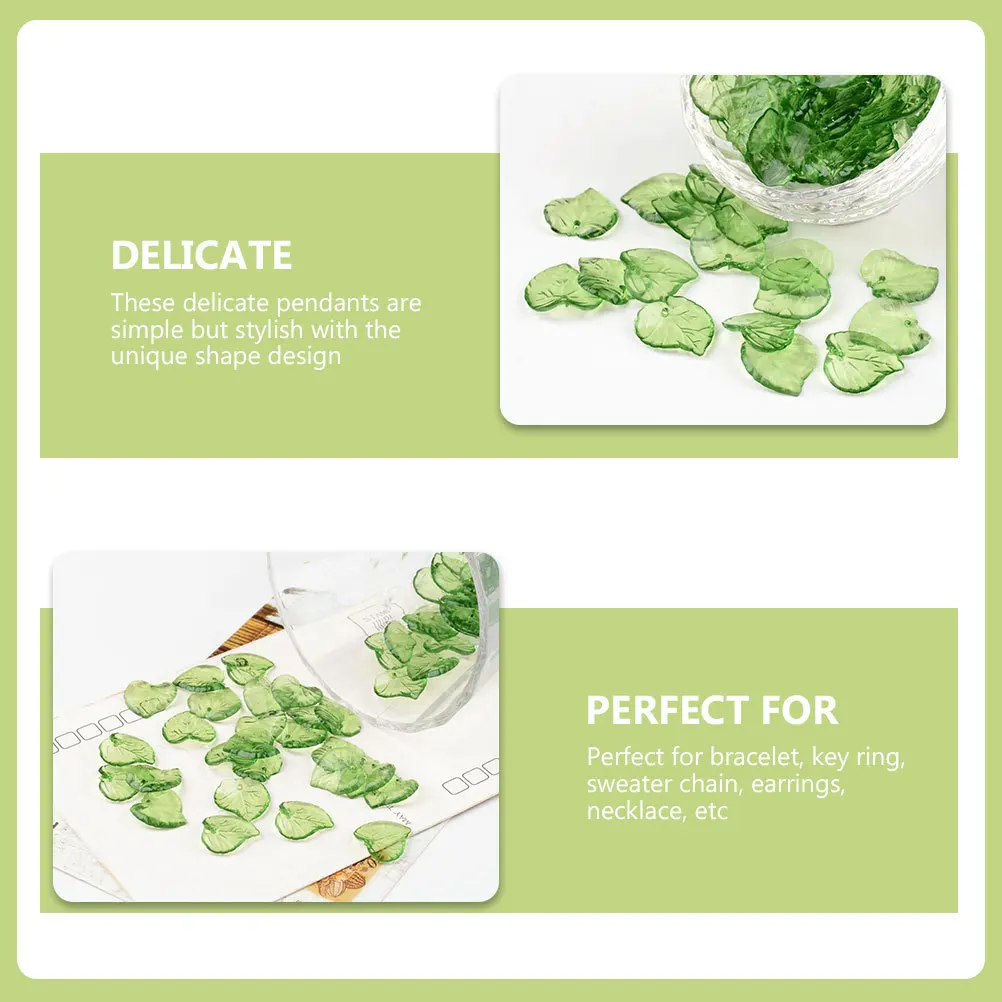 

300Pcs Leaf Shaped Pendants Premium Material Jewelry Charms Necklace Earrings Craft Supplies Charms for Jewelry Making