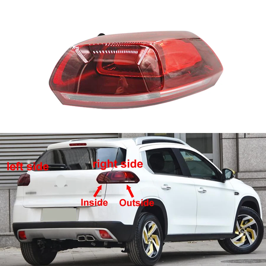 

For Citroen C3-XR 2015 2016 2017 2018 Outer Taillight Rear Light Lampshell Brake Reverse Lamp Housing No Line No Light 1pcs