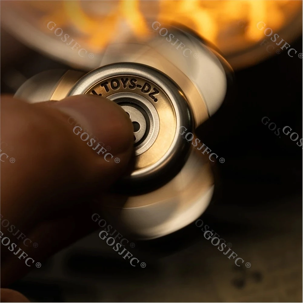 DZ Trefoil roestvrij staal driebladige gyro fidget spinner stressverlichting speelgoed fidget speelgoed voor volwassenen