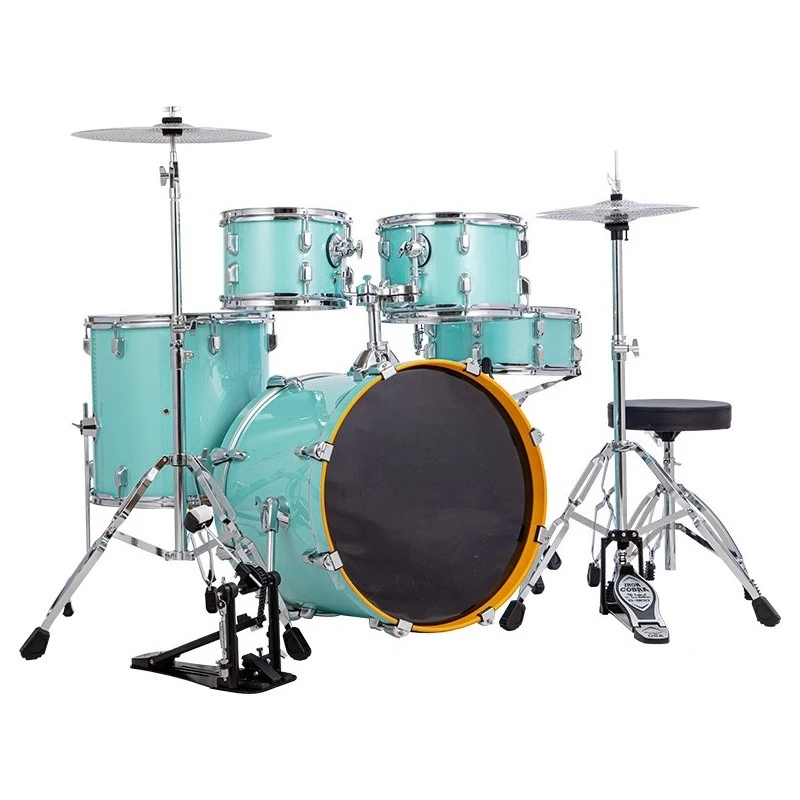 

Hooqu Professional Electronic Jazz Drum Set Beginner 5-Drum 4-Cymbal Musical Instrument Kit
