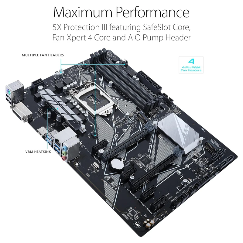 Imagem -03 - Asus-original Intel Desktop Mainboard Prime Z370-p Lga1151 Ddr4 64gb Core i7 i5 i3 Pci-e 3.0 64gb