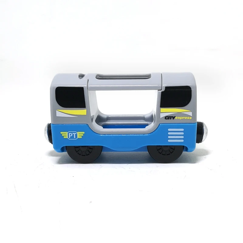 Juego de cueva de coche de juguete de Tren Eléctrico para niños, inducción inalámbrica, tren de sonido que cruza la cueva, adecuado para la mayoría de las marcas de riel de madera