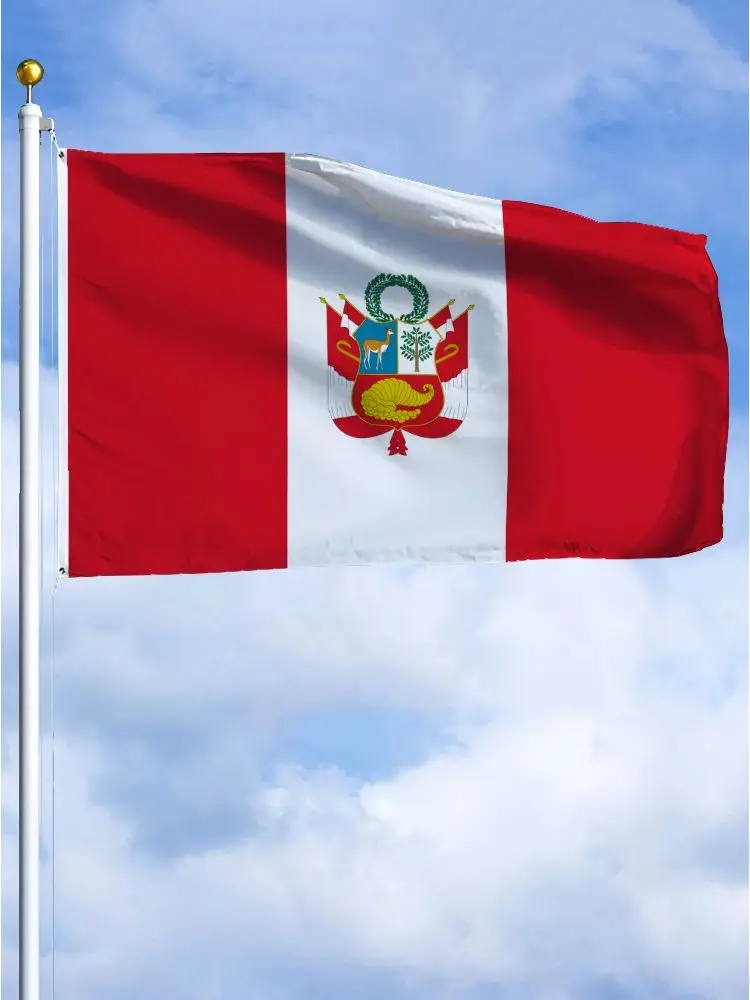 Banderole Imprimée en Polyester, 60x90 90x150 120x180cm, Emblème du Pérou, Tapisserie pour Décoration