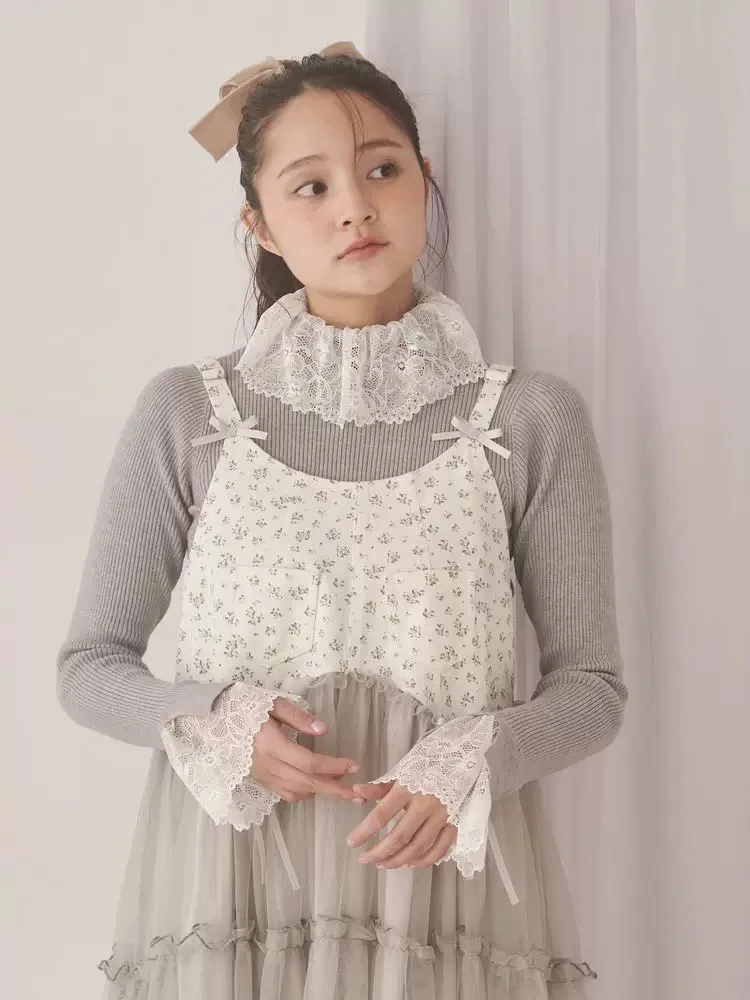 Frühling und Herbst Pullover Japanische Süße Spitze High Neck Pullover Mädchen Frauen Slim Fit Täglich Grundlegende Gestrickte Pullover Tops 2025