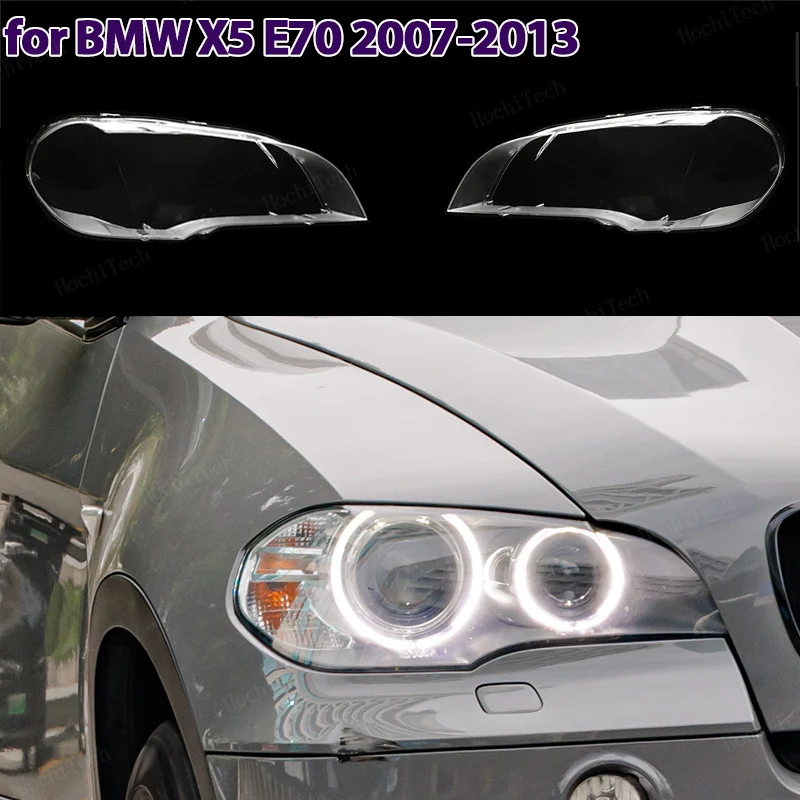 

Car Headlight Cover Lampshade HeadLamp Clear Lens Cover Bright Shell Cover for BMW X5 E70 2007-2013 Shell Glass Lampcover