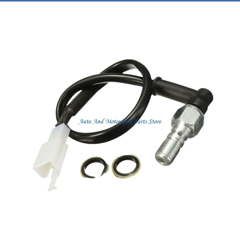 P9FD Universal Motorcycle Brake Hose Aluminum Strong Motorcycle Brake Cable Set Easy to Use for Smooth Stopping Power