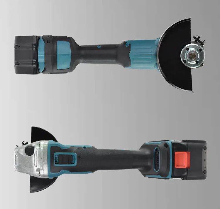 21V 125mm Mini Akku-Poliermaschine Batterieleistung Bürstenloser Lithium-Elektro-Winkelschleifer Schleifen Auslöseschalter für Heimwerker
