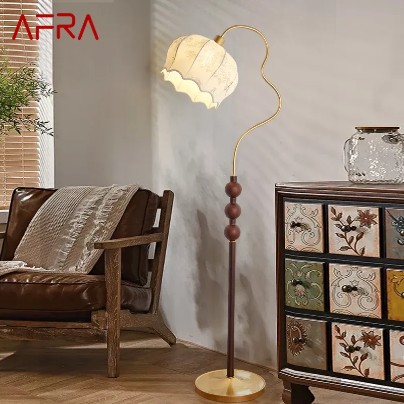 AFRA Contemporary Floor Lamp Retro Art Bedroom Living Room Beside The Sofa LED Villa Hotel Decorative Standing Light