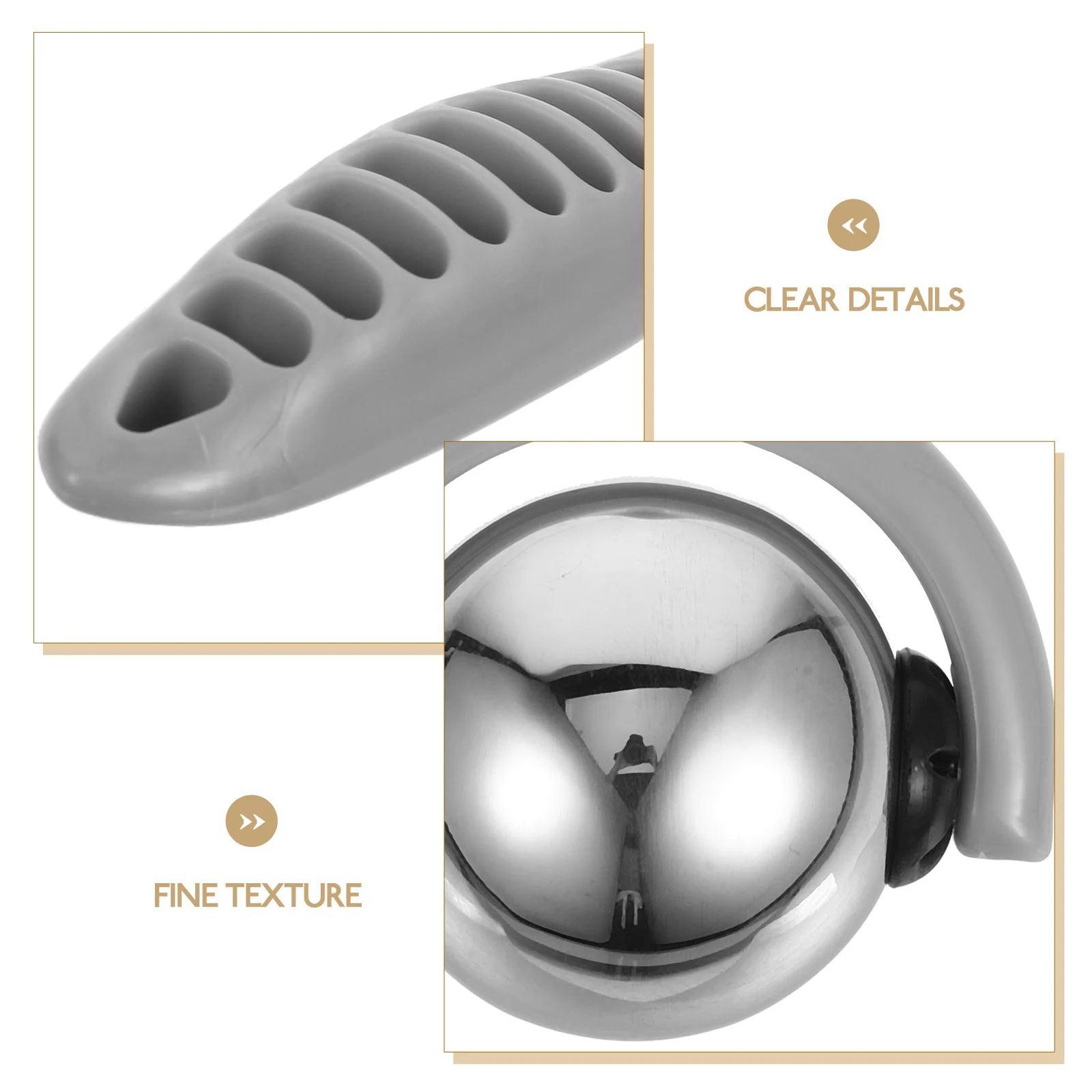 

Metal Rolling Ball Eye Roller Facial Guasha Tool Durable Face Massager Smooth Edges Comfortable Hold Facial Massage