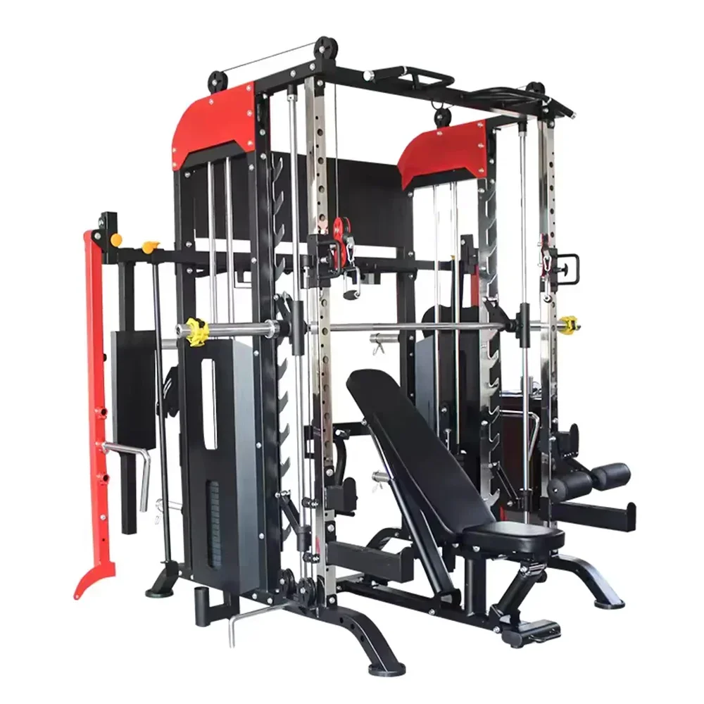 Bodybuilding Cable Crossover Multi functional Station Power Cage Squat Rack Chest Exercise gym equipment Training Smith Machine