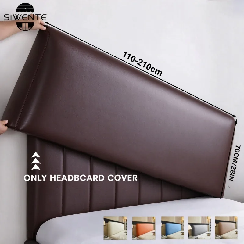 Soft Artificial Leather Headboard Cover Triple Protection Waterproof Scratchresistant Oilproof Headboard Protective Dust Cover