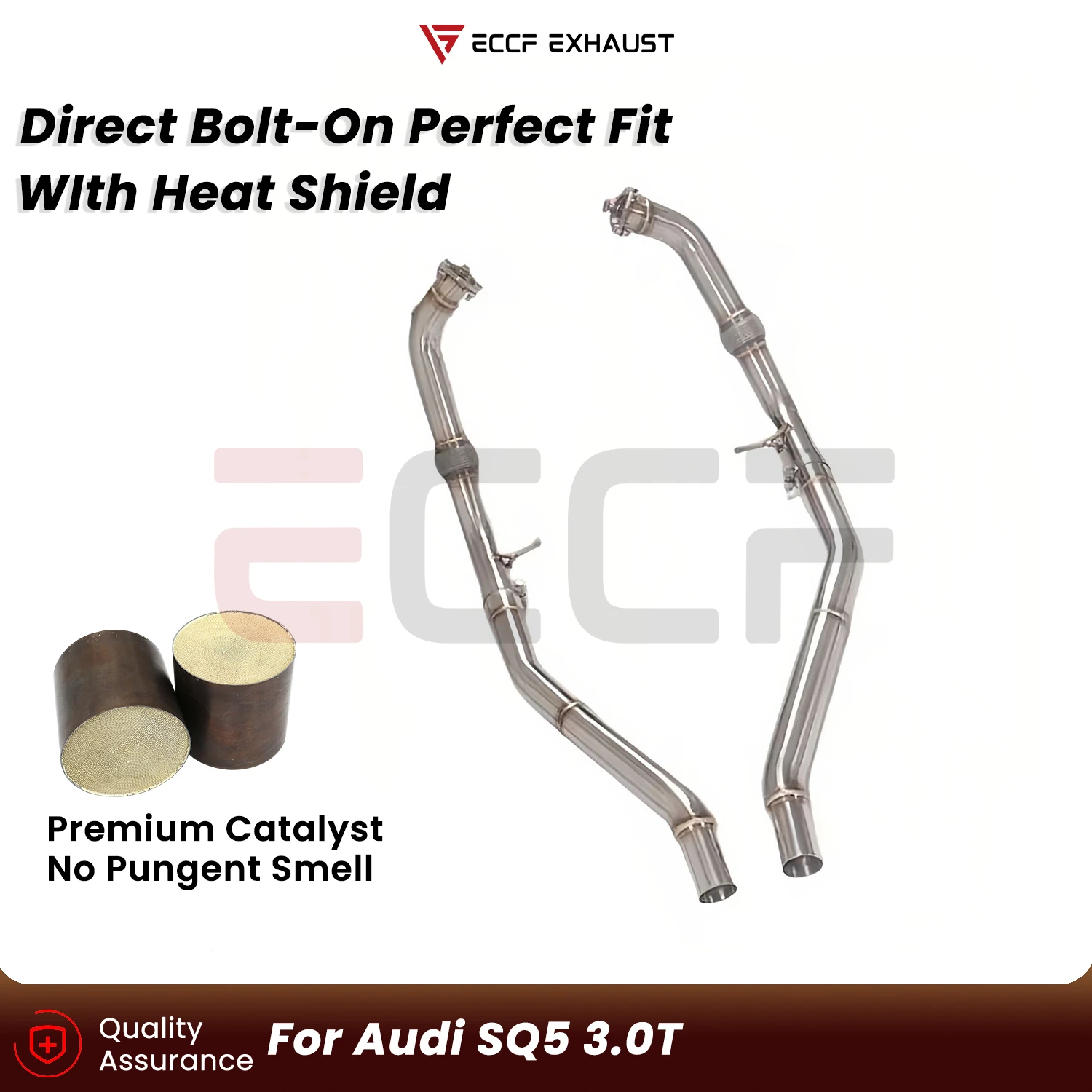 Sporty Stainless steel Front pipe For Audi SQ5 3.0T Aggressive Exhaust Sound Plug and Play Upgrade Performance